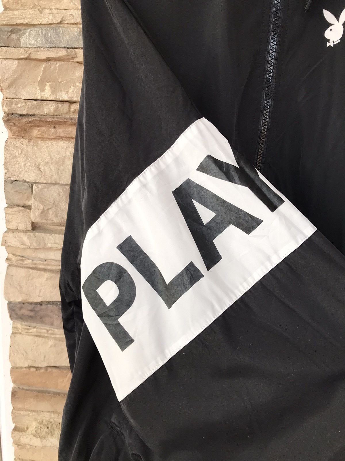 Playboy Vintage Playboy Windbreaker Hoodies Size US L / EU 52-54 / 3 - 5 Thumbnail