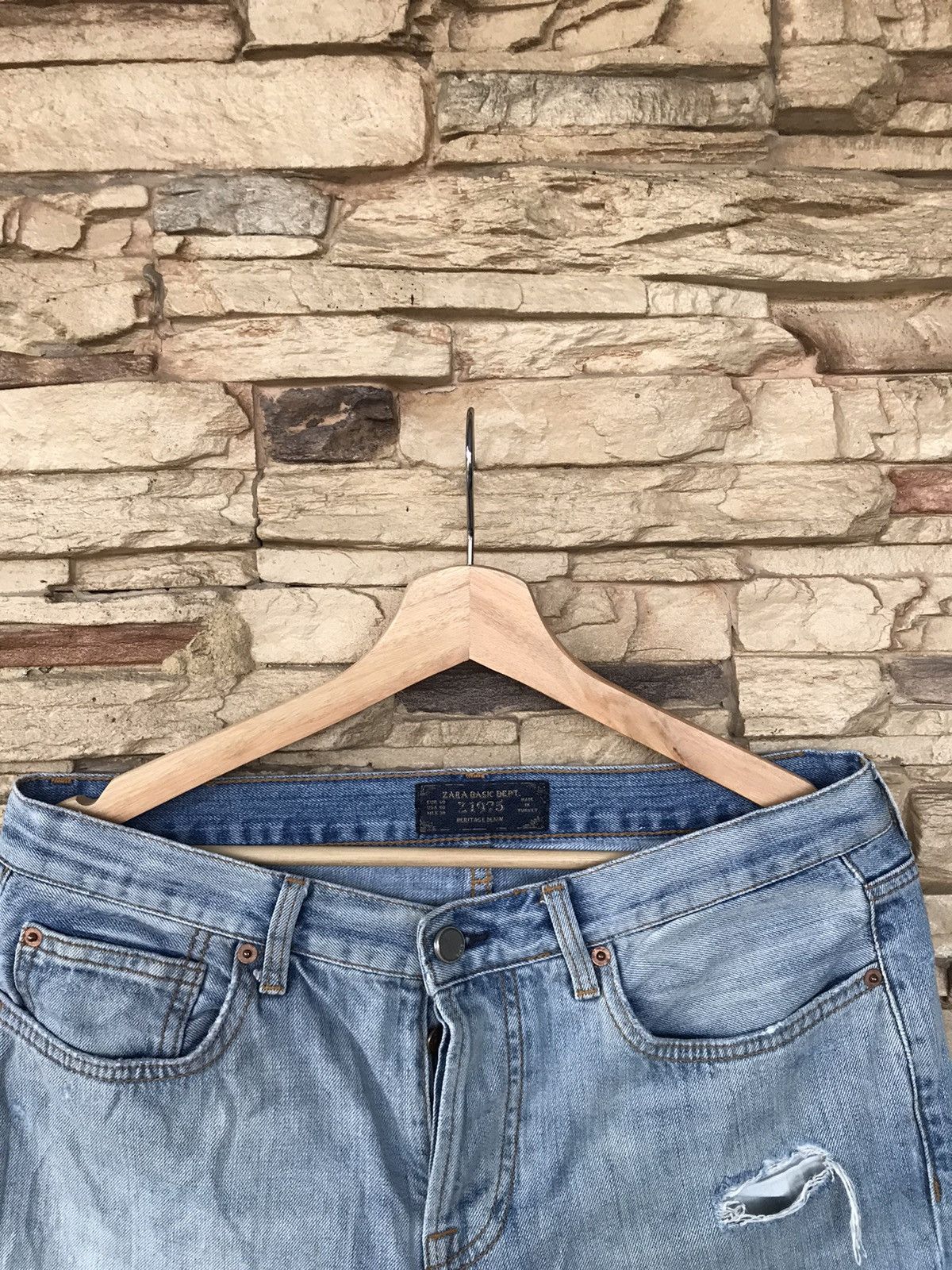 Vintage Vintage Zara Distressed Jeans Size US 33 - 4 Thumbnail