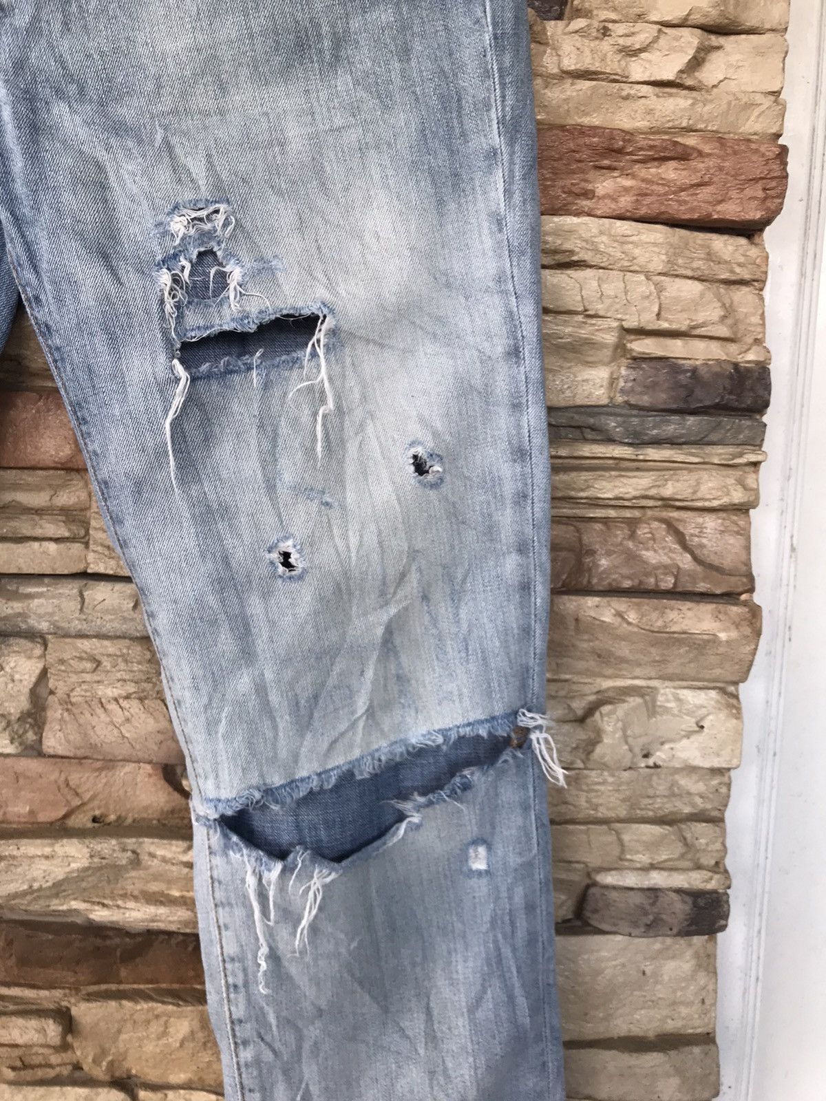 Vintage Vintage Zara Distressed Jeans Size US 33 - 7 Thumbnail
