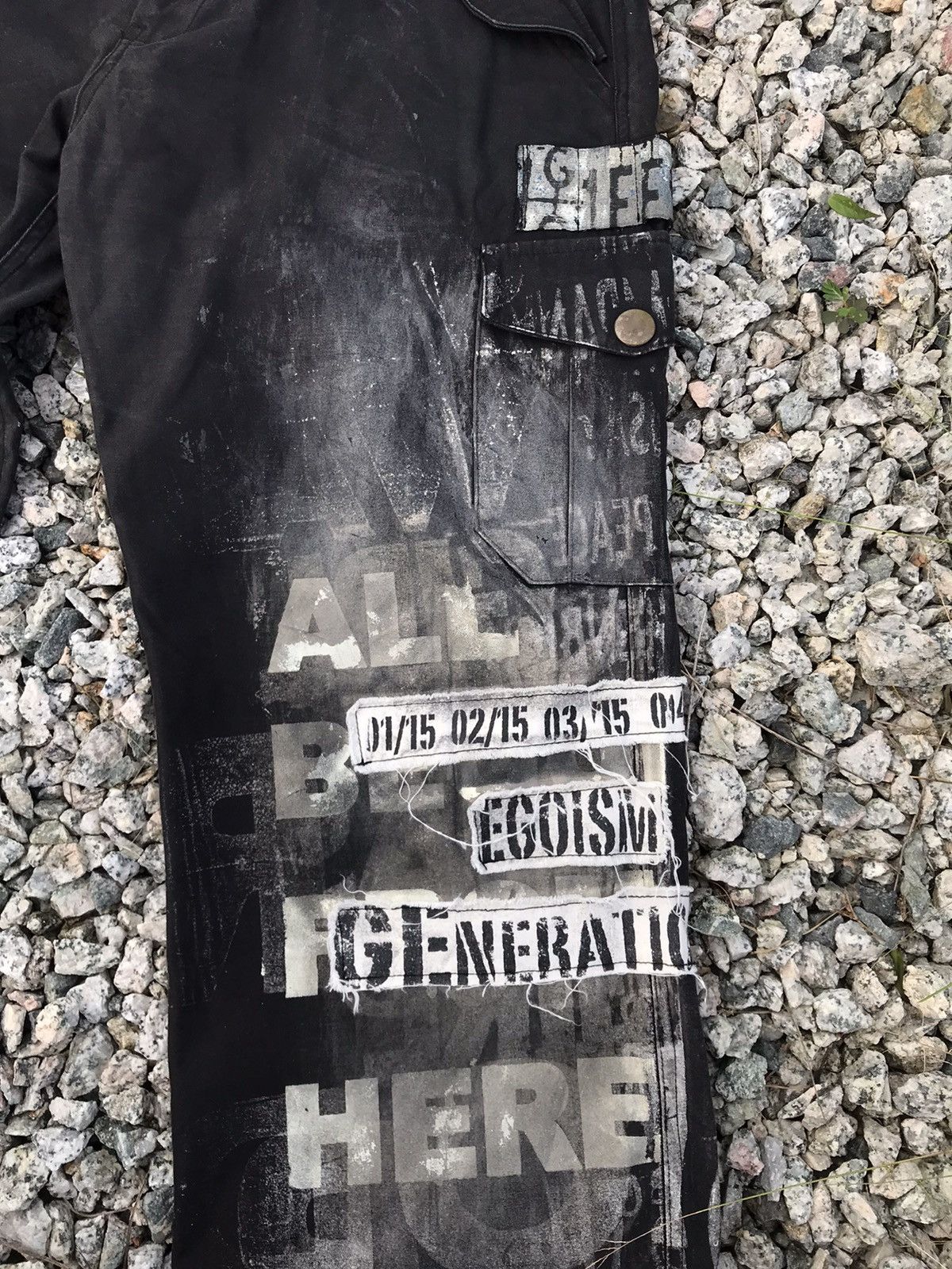 Vintage D.O.A HN & Die Artisan Punk Style Distressed Cargo Pants Size US 34 / EU 50 - 6 Thumbnail