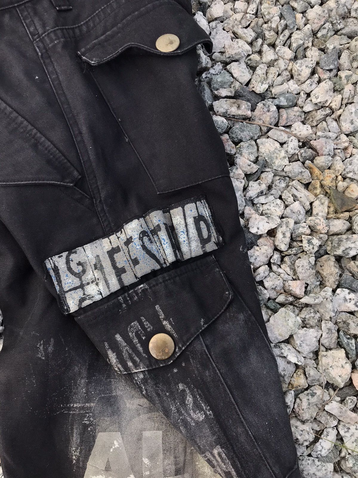 Vintage D.O.A HN & Die Artisan Punk Style Distressed Cargo Pants Size US 34 / EU 50 - 7 Thumbnail