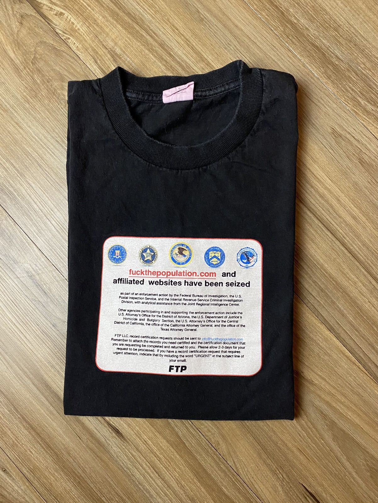 Fuck The Population FTP Seized Tee Size US L / EU 52-54 / 3 - 1 Thumbnail