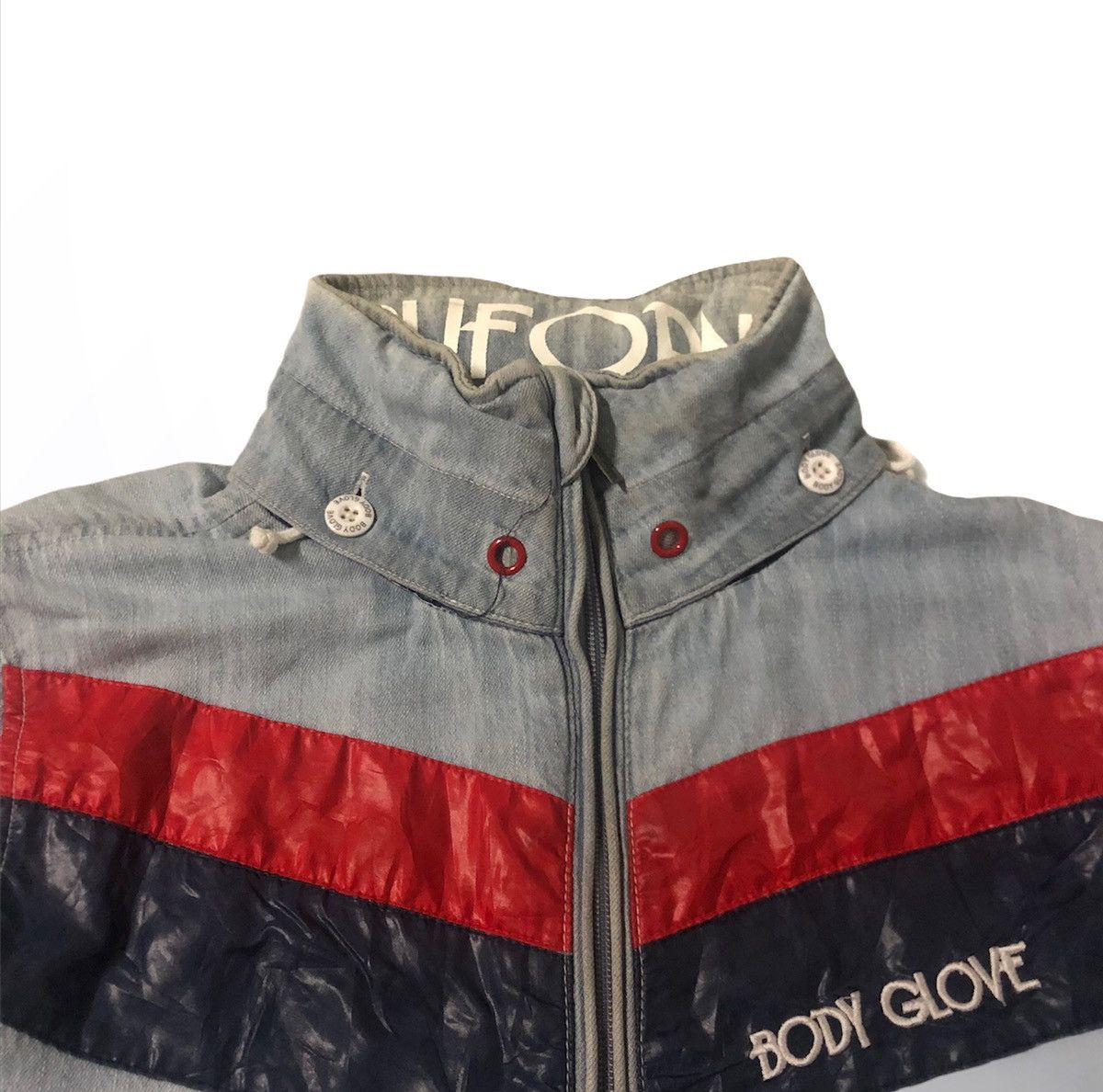 Body Glove × Vintage 🔥Body Glove California Denim Jacket With Hooded Size US S / EU 44-46 / 1 - 6 Thumbnail