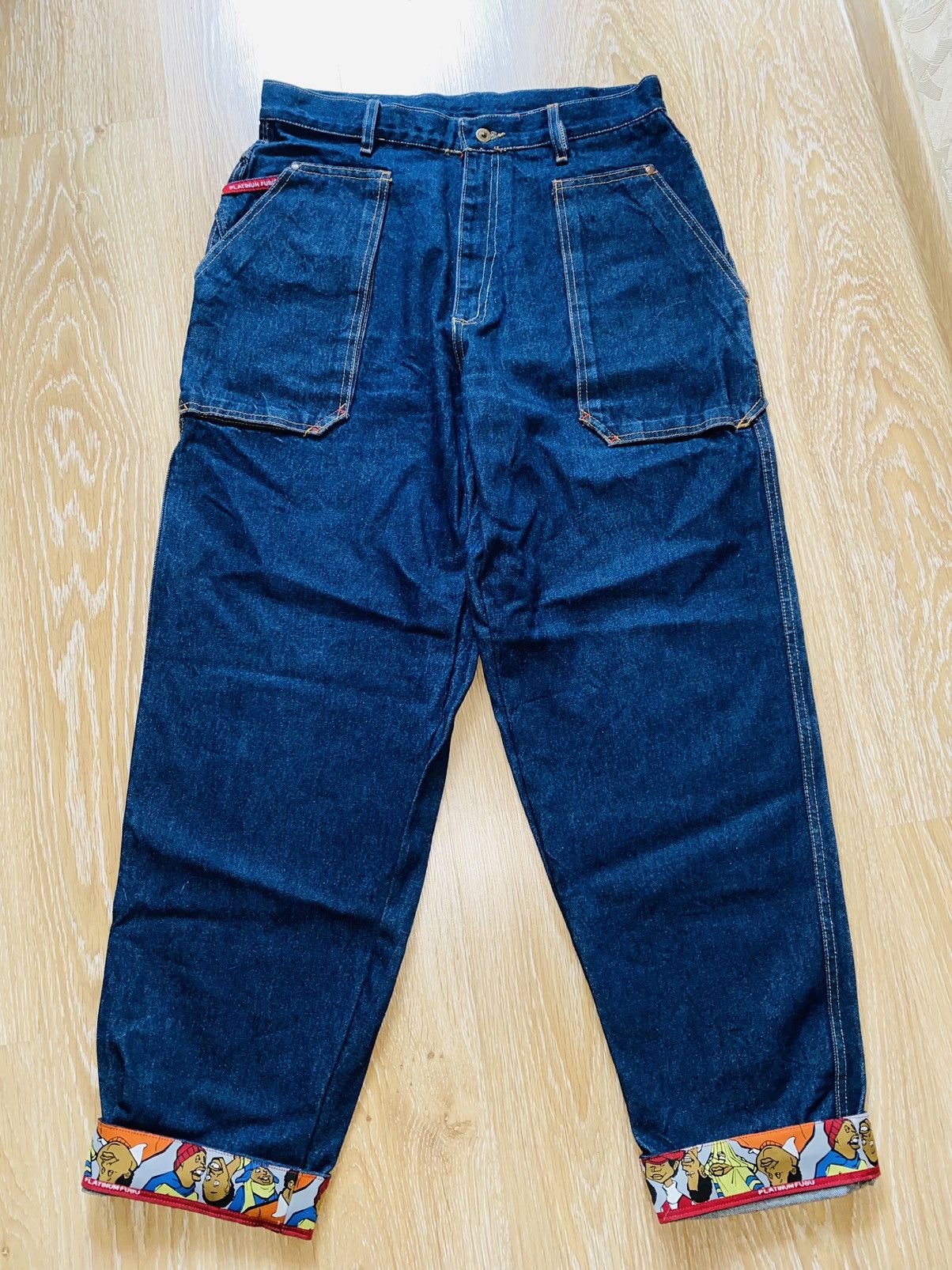 Fubu × Vintage 90s Platinum Fat Albert Jeans G-unit Size US 35 - 4 Thumbnail