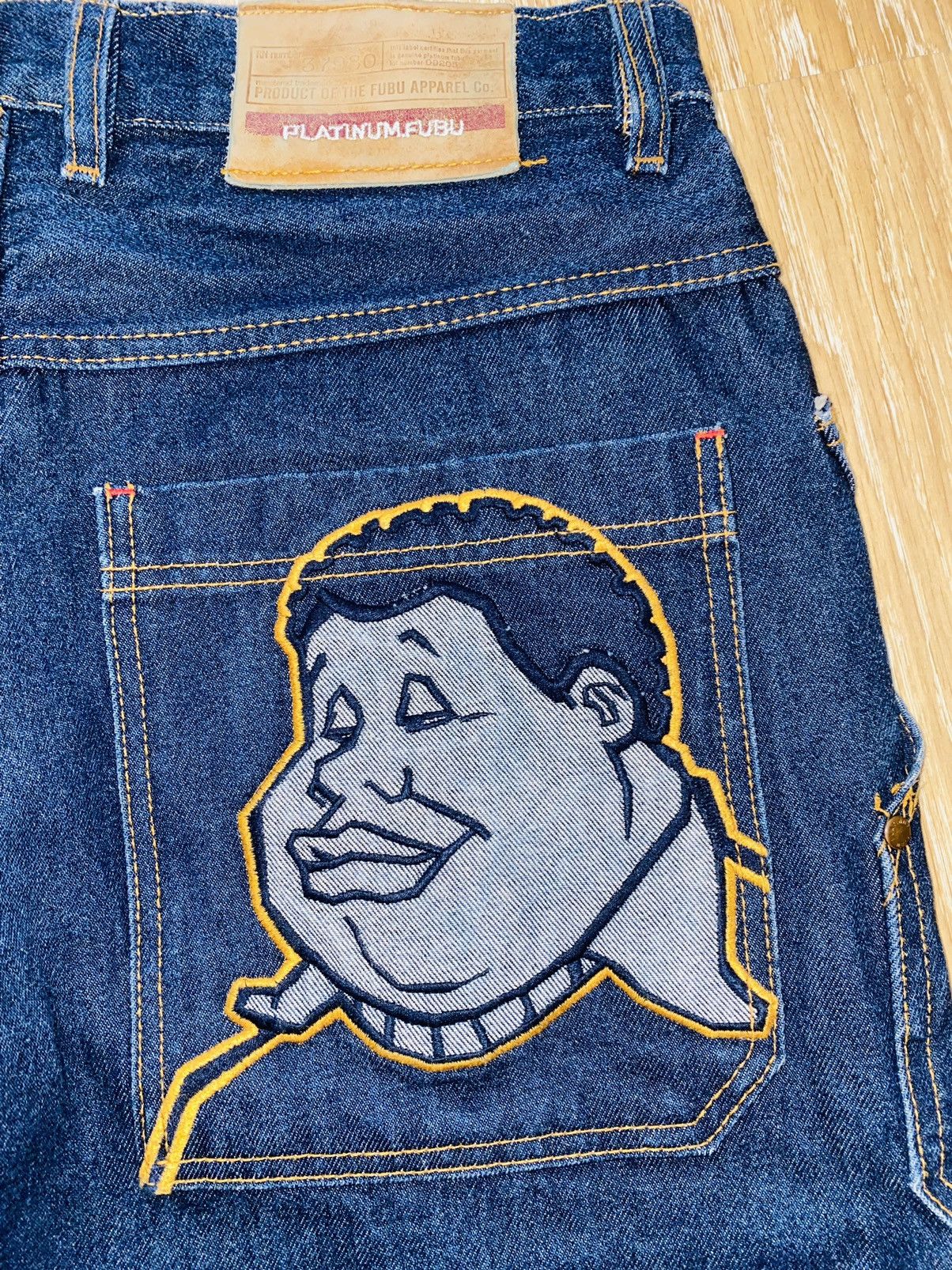 Fubu × Vintage 90s Platinum Fat Albert Jeans G-unit Size US 35 - 3 Thumbnail