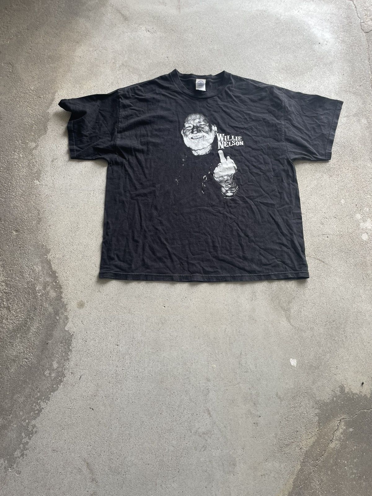 Vintage Vintage Willie Nelson Middle Finger Offensive t shirt | Grailed