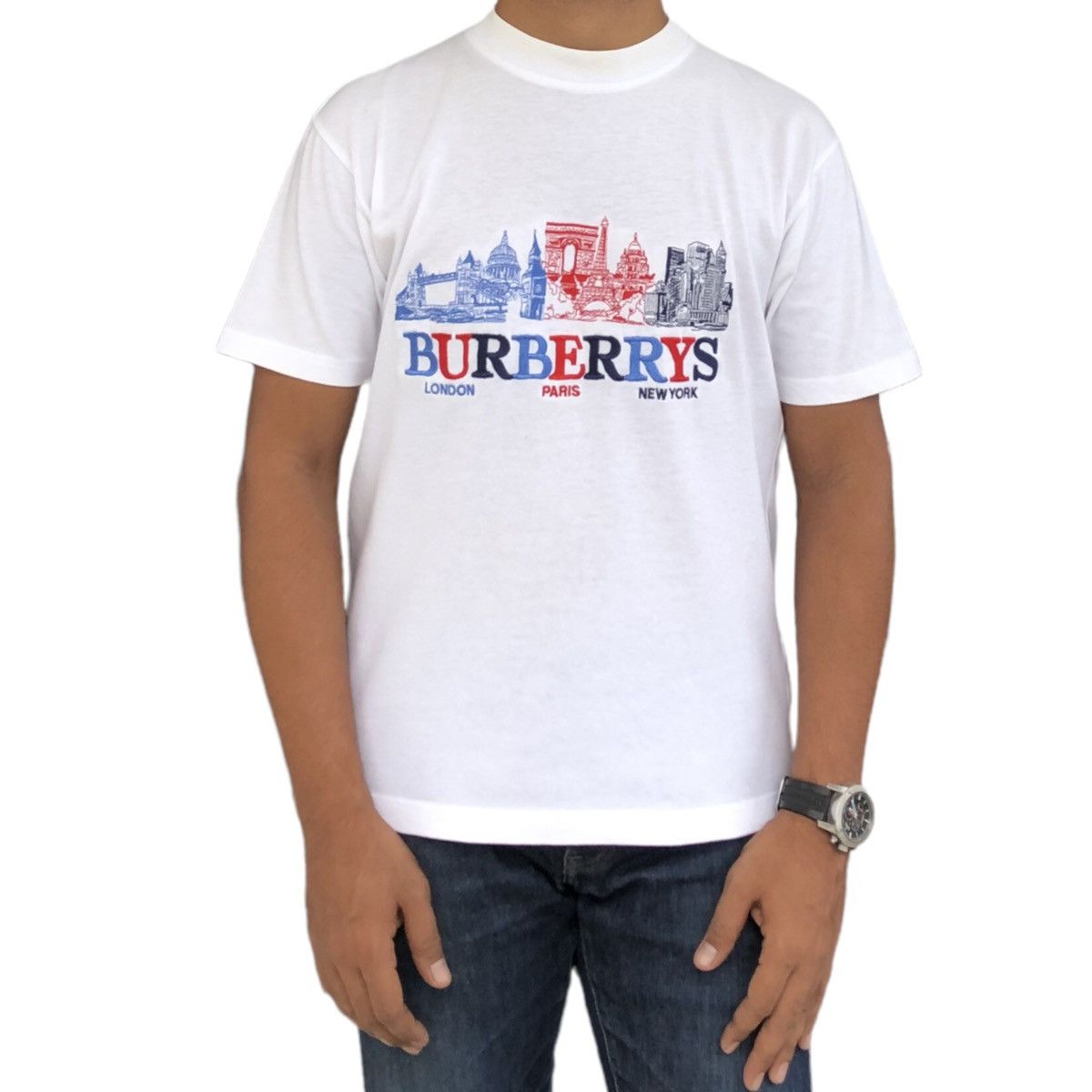 Burberry Collection Burberrys VTG 90s Embroidery T shirt Size US M / EU 48-50 / 2 - 2 Thumbnail