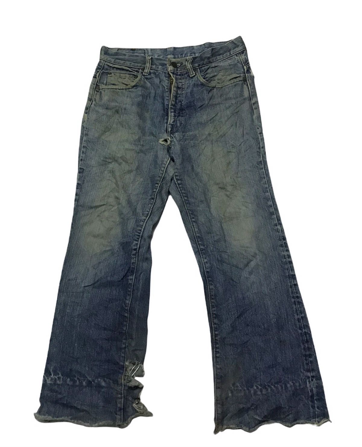 Levi's Vintage Levi's button no.8 bootcut cropped denim jeans 29x25 Size US 29 - 6 Thumbnail