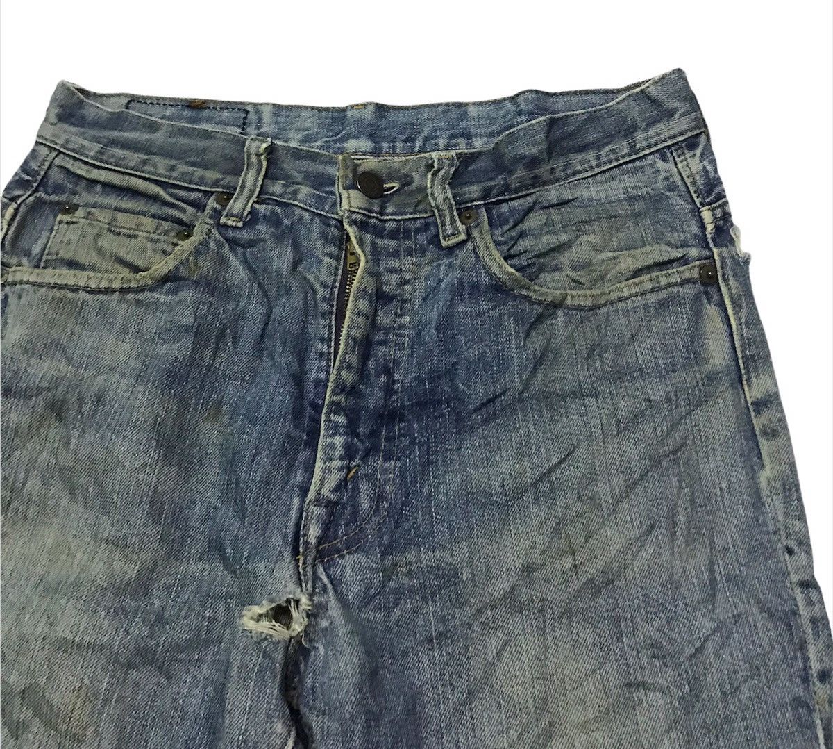 Levi's Vintage Levi's button no.8 bootcut cropped denim jeans 29x25 Size US 29 - 7 Thumbnail