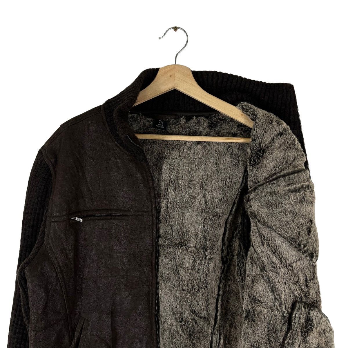 Japanese Brand VINTAGE B 3 MINK FUR LINING JACKET ZARA INSPIRE ISSEY MIYAKE Size US L / EU 52-54 / 3 - 9 Thumbnail