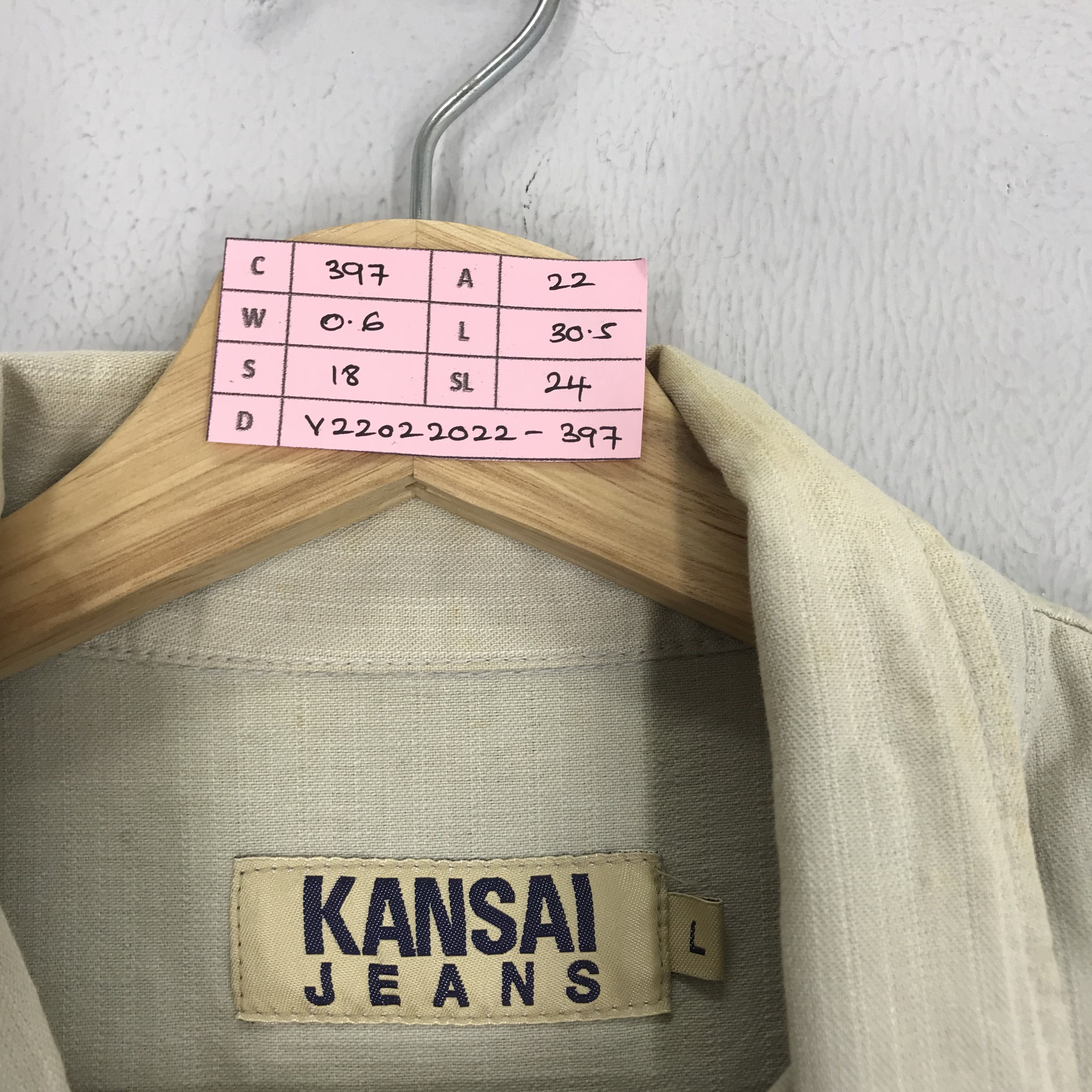 Japanese Brand Vintage Kansai Jeans Denim Jacket Double Pocket Kansai Japan Size US M / EU 48-50 / 2 - 12 Thumbnail