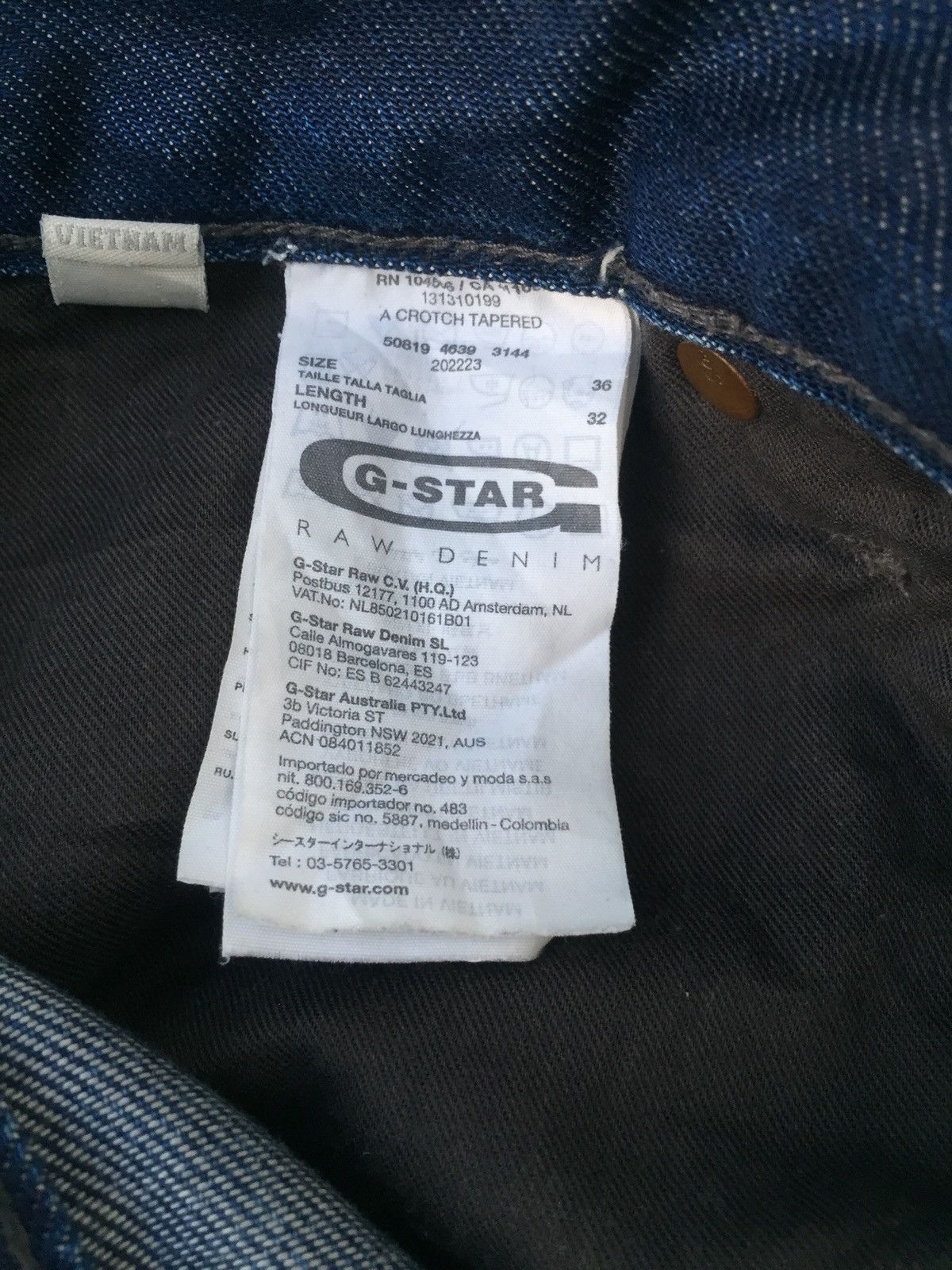 G-Star Drop Crotch Taper Paint Splash Oversized Denim Size US 38 / EU 54 - 13 Thumbnail