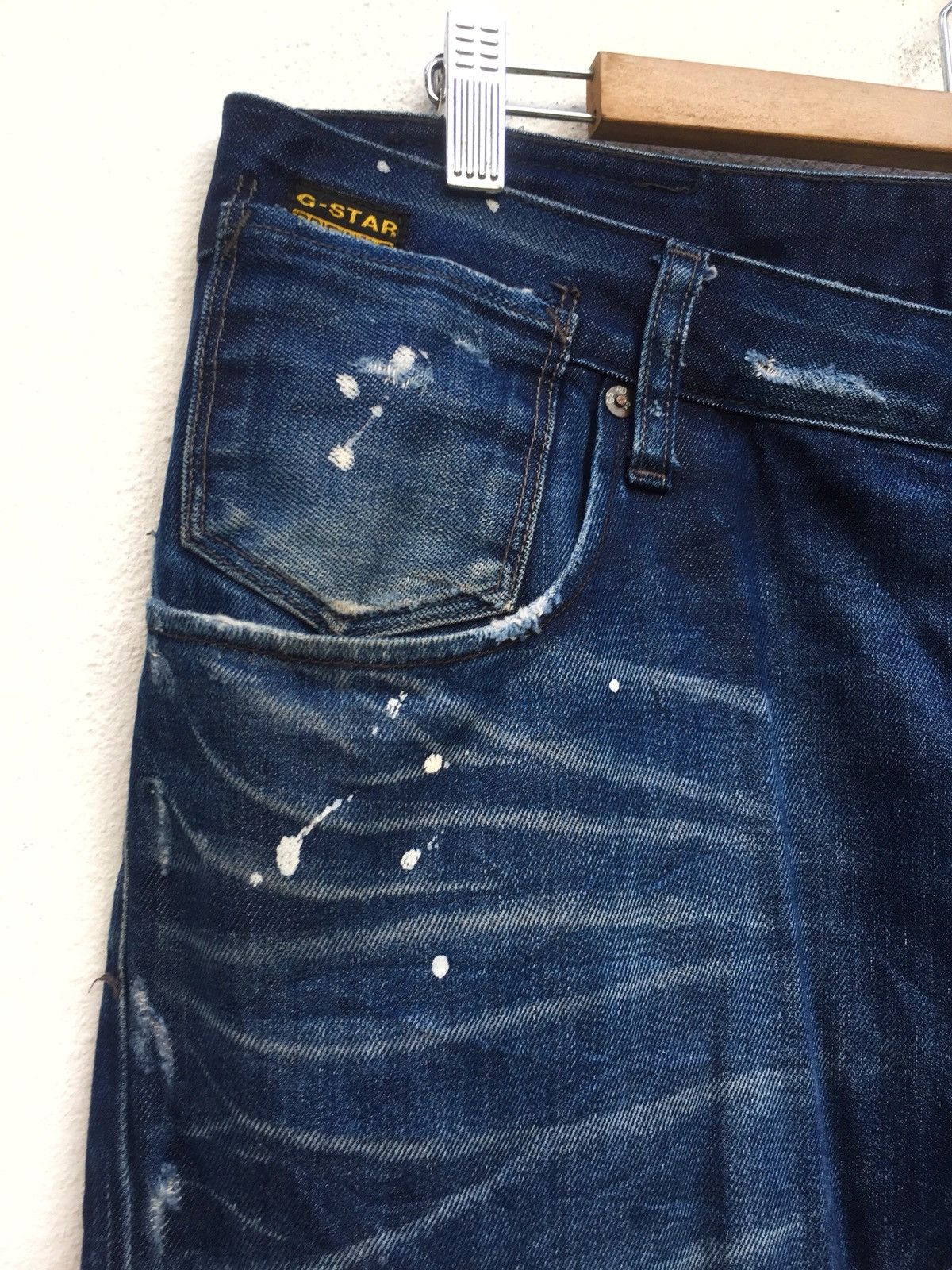 G-Star Drop Crotch Taper Paint Splash Oversized Denim Size US 38 / EU 54 - 7 Thumbnail