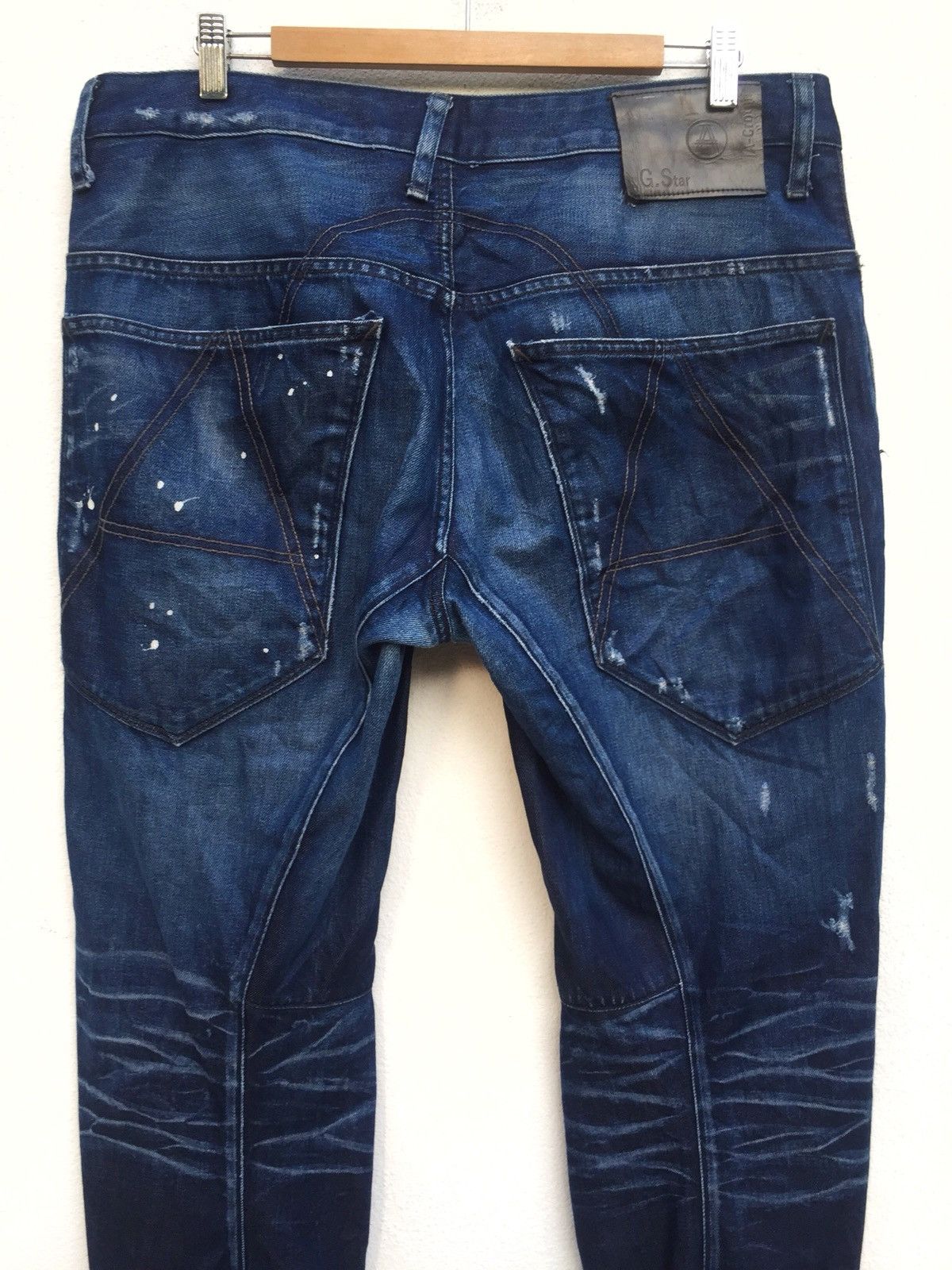 G-Star Drop Crotch Taper Paint Splash Oversized Denim Size US 38 / EU 54 - 10 Thumbnail