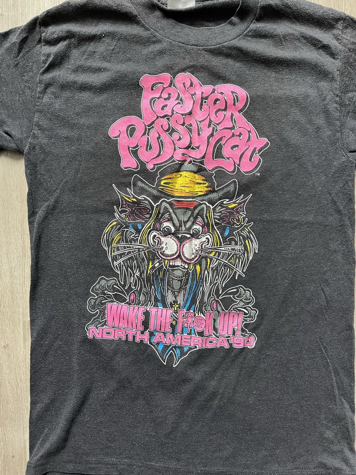 Vintage VERY RARE 1990 Faster Pussycat Tour T-Shirt Size US XS / EU 42 / 0 - 6 Thumbnail