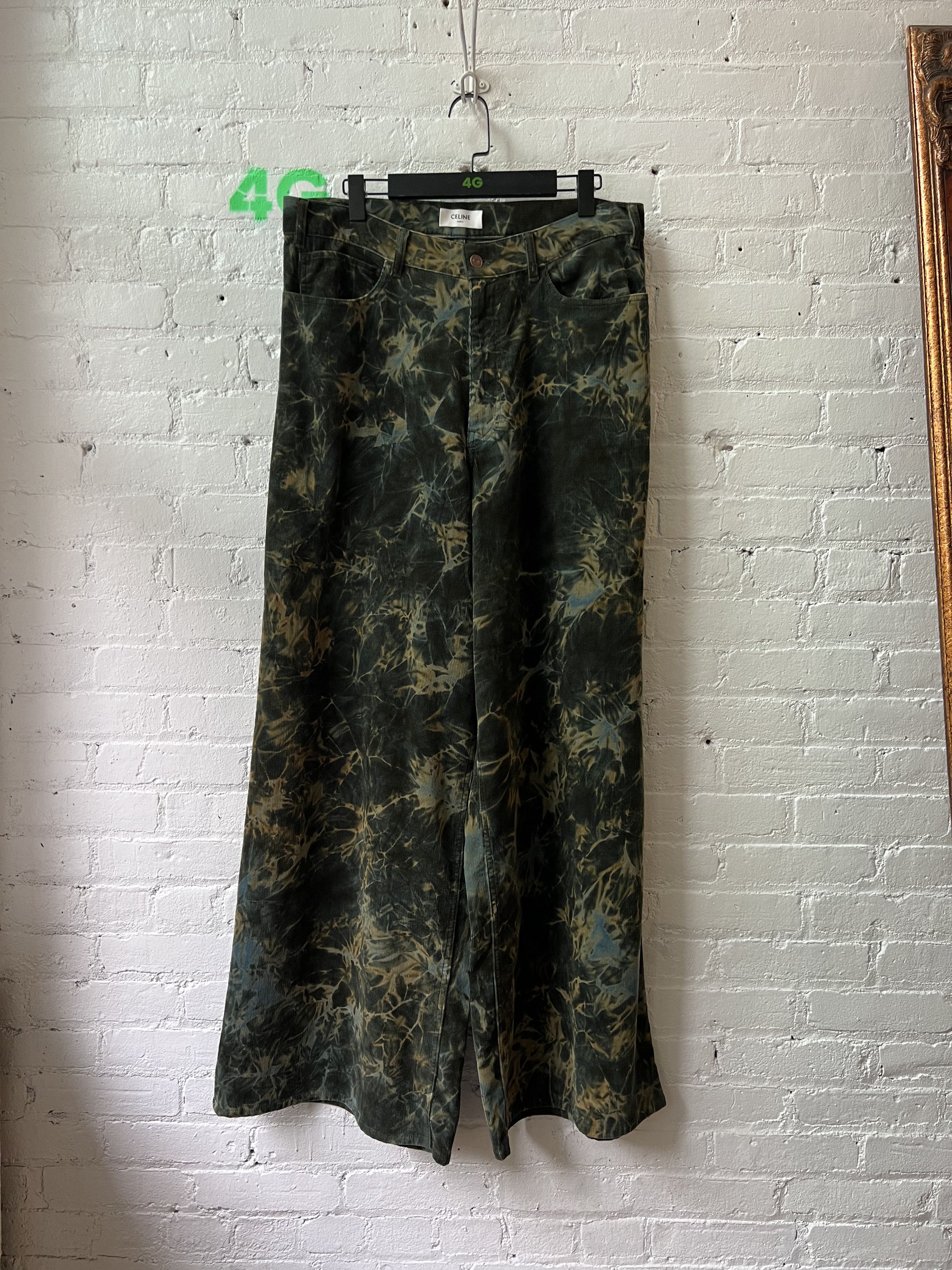 image of Celine Tie-Dye Oversize Corduroy Pant 4G Seller in Tie Dye, Men's (Size 33)