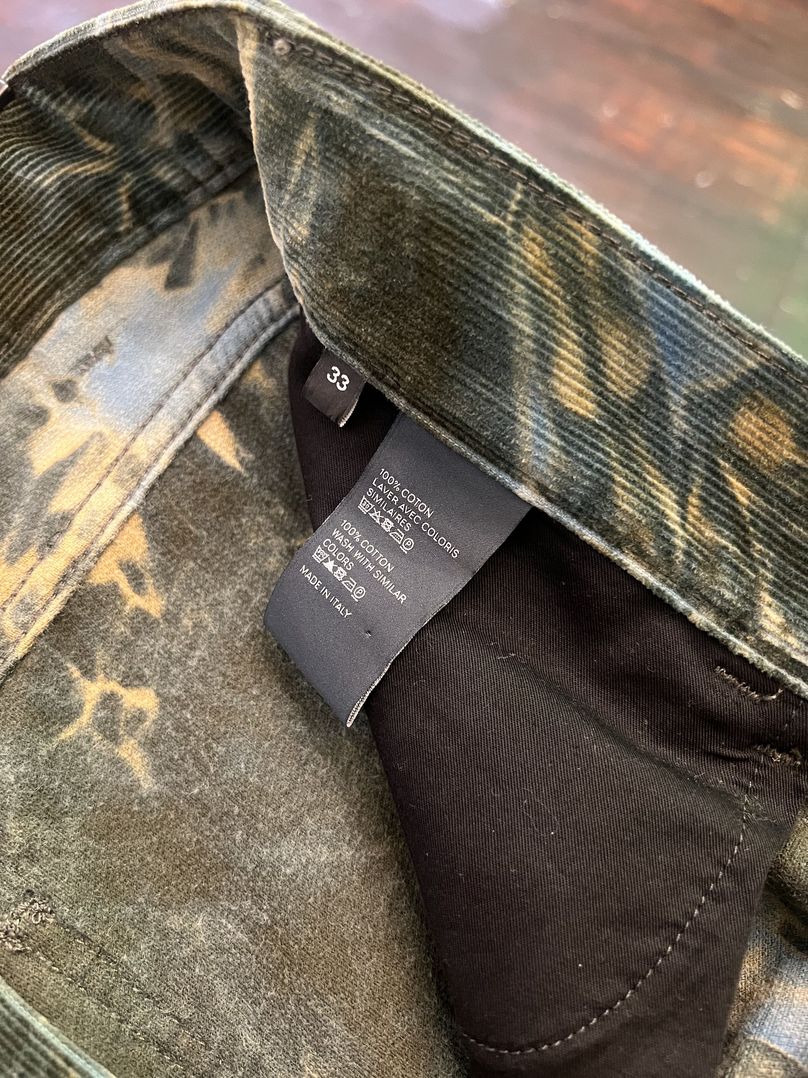 Celine Celine Tie-Dye Oversize Corduroy Pant 4G SELLER Size US 33 - 11 Thumbnail
