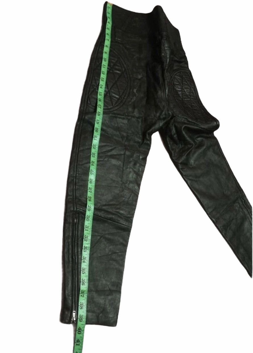 Japanese Brand Cafe racer Motocycle Leather Wear Rare Design Trousers Pants Size US 30 / EU 46 - 6 Thumbnail