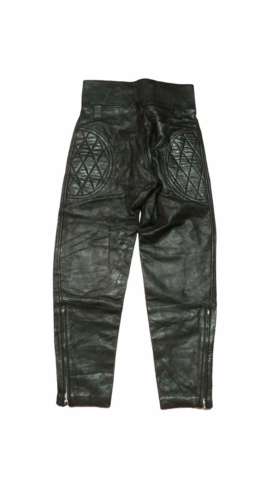Japanese Brand Cafe racer Motocycle Leather Wear Rare Design Trousers Pants Size US 30 / EU 46 - 2 Thumbnail