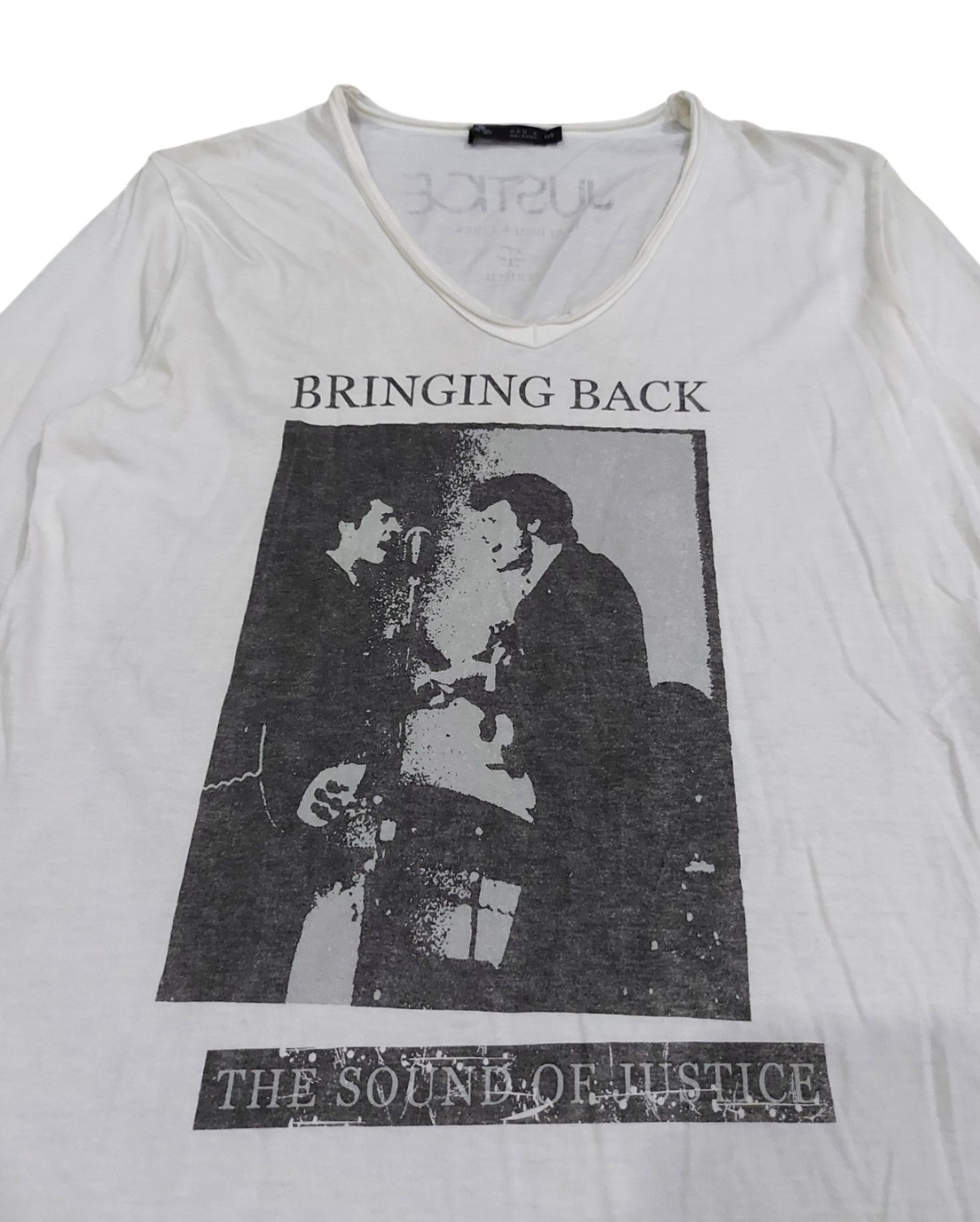Band Tees × Japanese Brand × Melrose RARE! MEN'S MELROSE "BRINGING BACK THE SOUND OF JUSTICE" Size US S / EU 44-46 / 1 - 6 Thumbnail