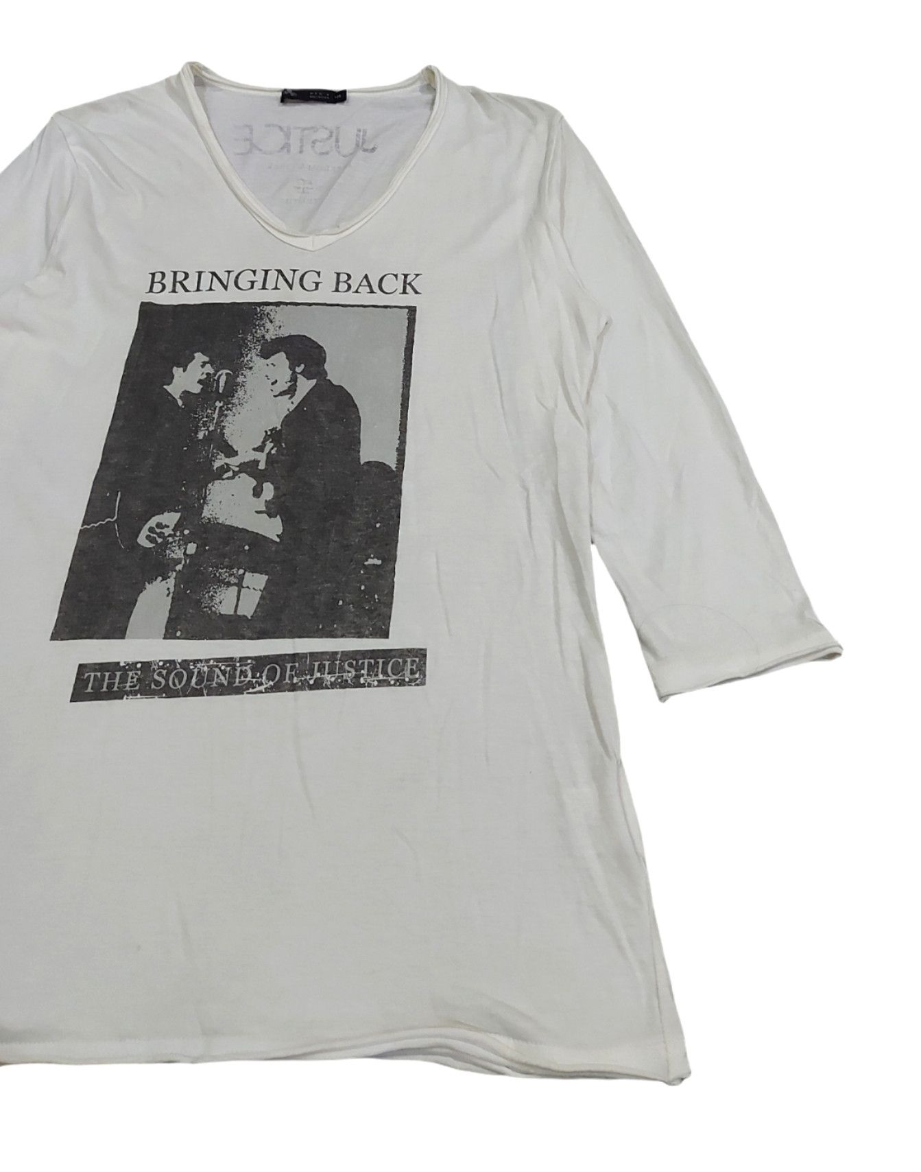 Band Tees × Japanese Brand × Melrose RARE! MEN'S MELROSE "BRINGING BACK THE SOUND OF JUSTICE" Size US S / EU 44-46 / 1 - 3 Thumbnail