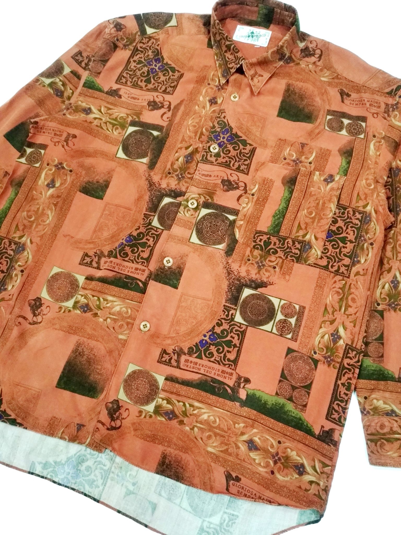 Designer RARE!!! VTG HEART BREAKER BAROQUE L/SLEEVE SHIRT Size US L / EU 52-54 / 3 - 3 Thumbnail