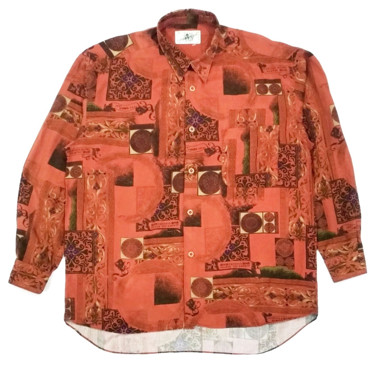 Designer RARE!!! VTG HEART BREAKER BAROQUE L/SLEEVE SHIRT Size US L / EU 52-54 / 3 - 1 Thumbnail