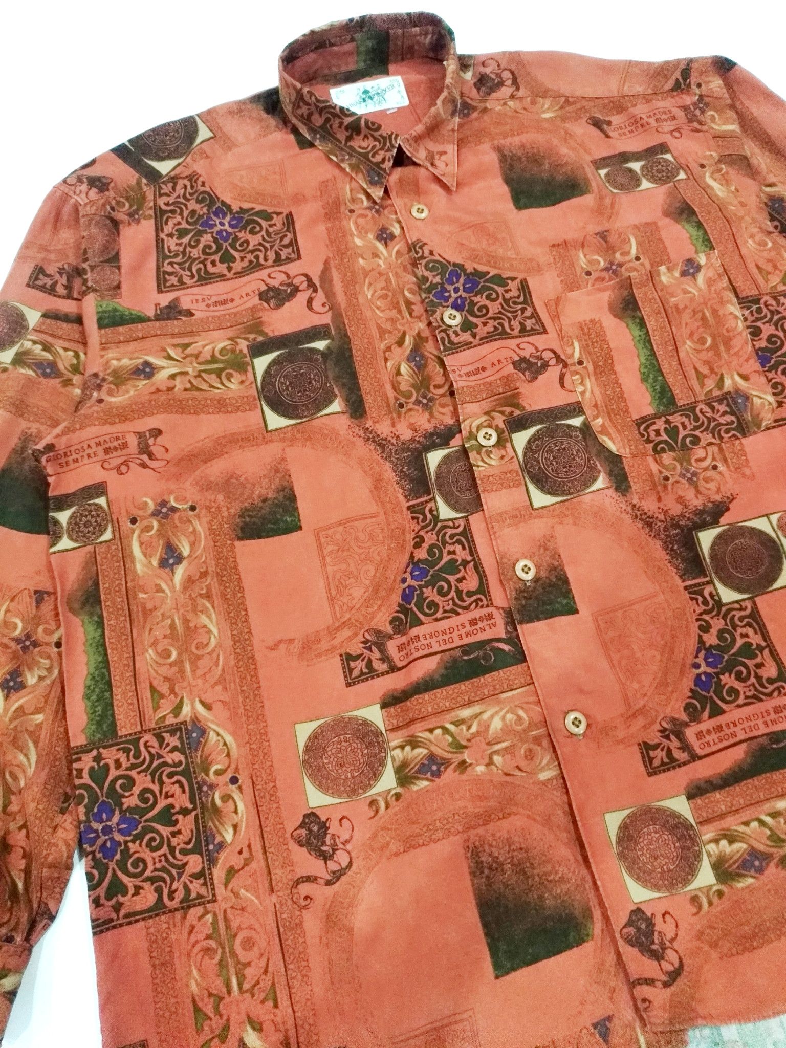 Designer RARE!!! VTG HEART BREAKER BAROQUE L/SLEEVE SHIRT Size US L / EU 52-54 / 3 - 4 Thumbnail