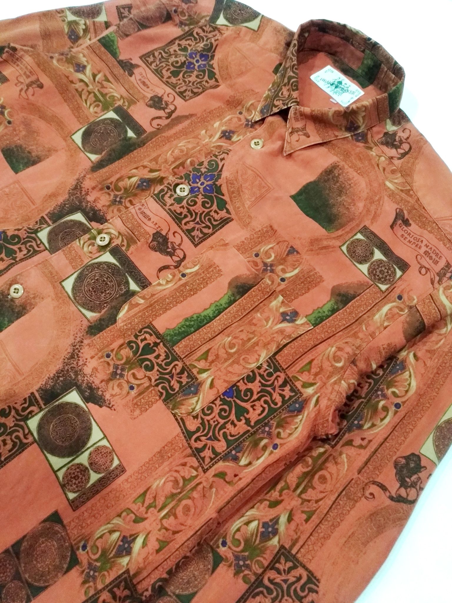 Designer RARE!!! VTG HEART BREAKER BAROQUE L/SLEEVE SHIRT Size US L / EU 52-54 / 3 - 7 Thumbnail