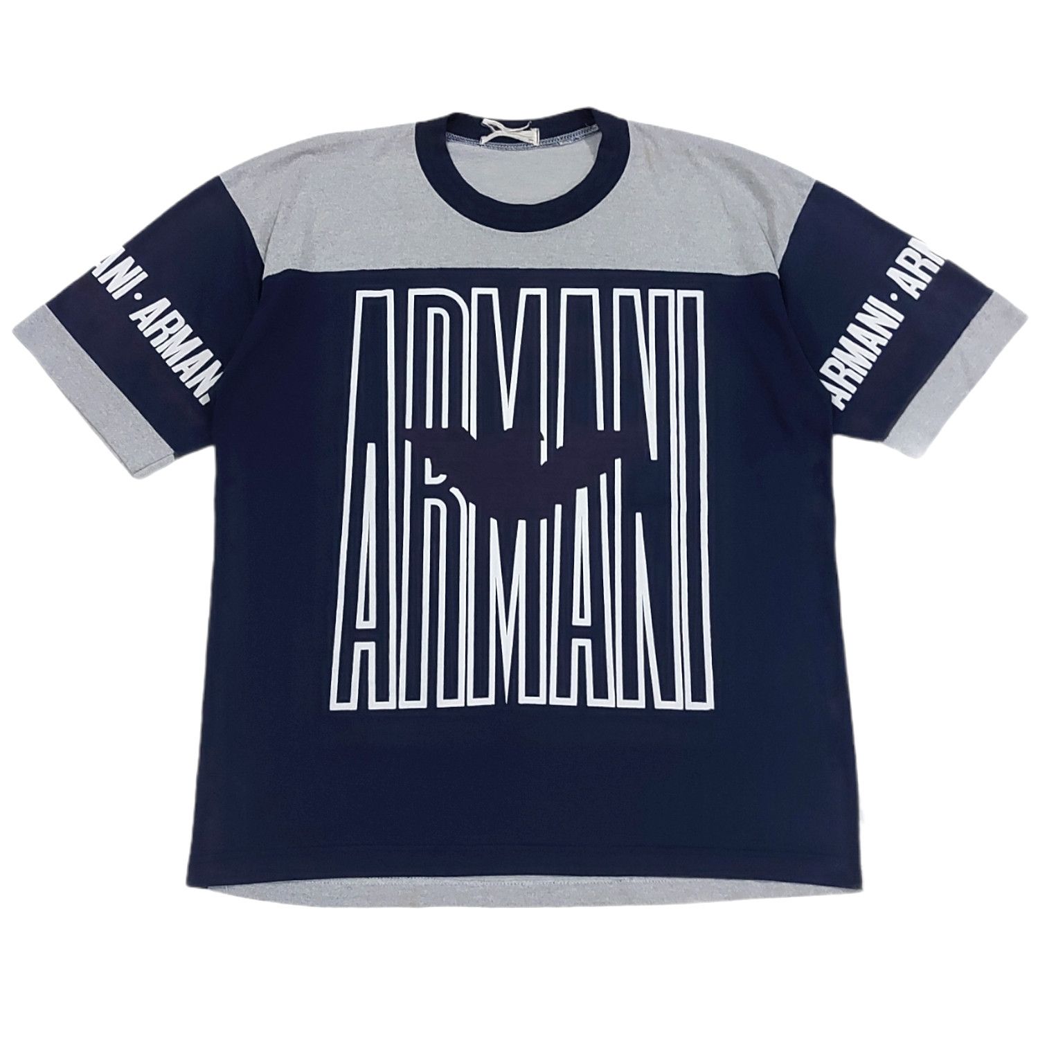 Designer × Giorgio Armani RARE! VTG GIORGIO ARMANI BIG LOGO SPELL OUT COLOUR BLOCK Size US L / EU 52-54 / 3 - 1 Thumbnail