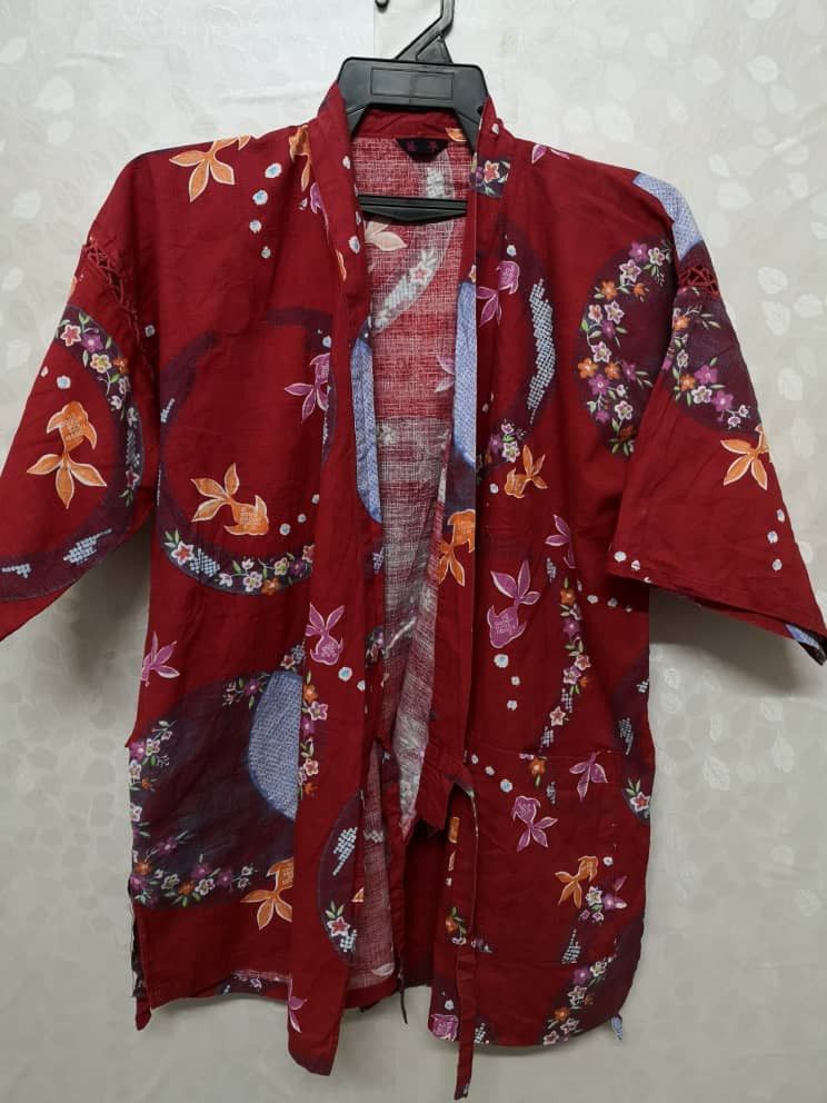 Japanese Brand Kimono Hanten Goldfish Cardigan Jacket Size US S / EU 44-46 / 1 - 1 Thumbnail