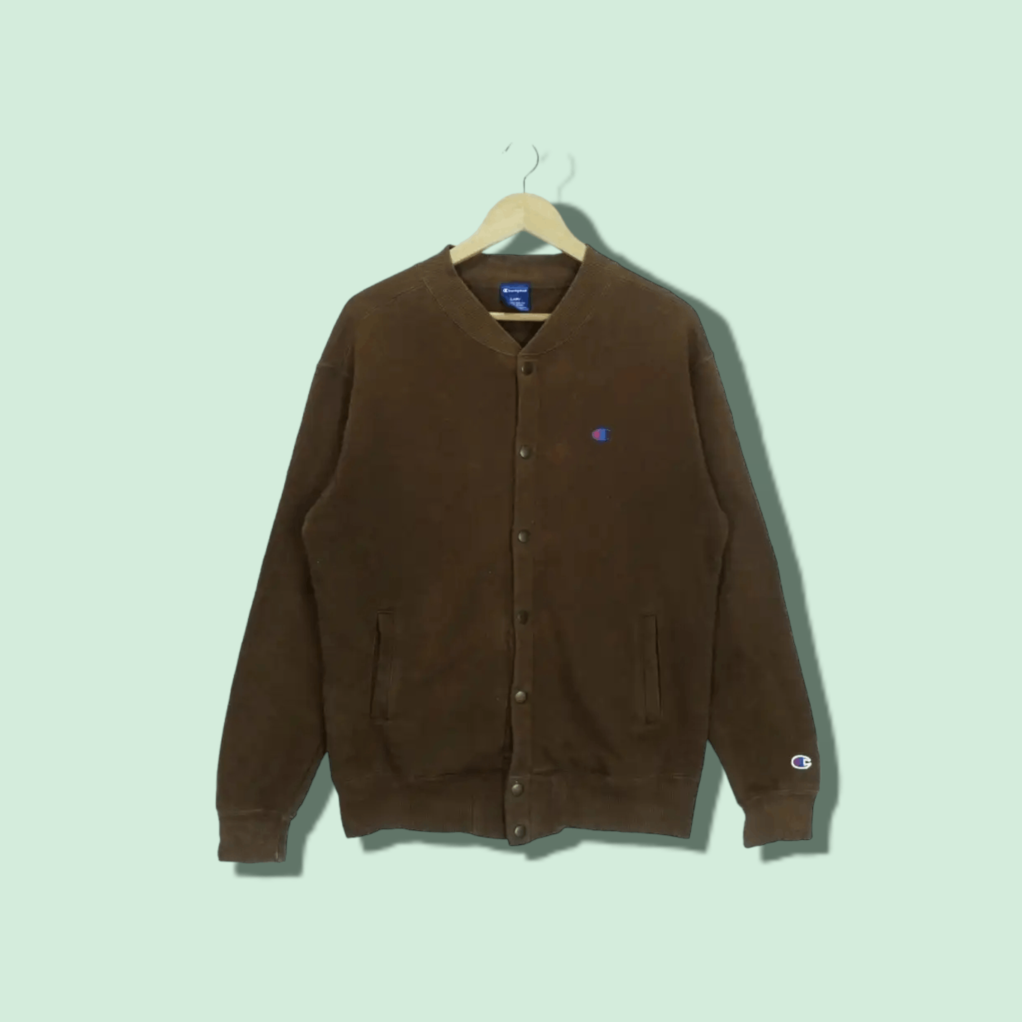 Champion CHAMPION Small Embroidery Logo Button Up Sweatshirts Size US M / EU 48-50 / 2 - 1 Thumbnail