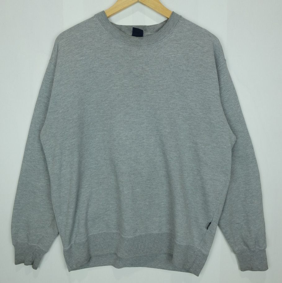 Converse CONVERSE Grey Plain Sweatshirts Jumper Pullover Size US L / EU 52-54 / 3 - 2 Thumbnail