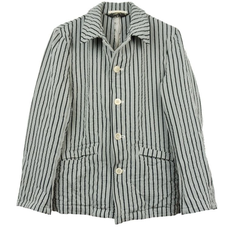 Comme des Garcons × Comme des Garcons Homme Plus Comme des Garçons Homme Plus AW99 Striped Wrinkled Jacket Size US M / EU 48-50 / 2 - 1 Thumbnail
