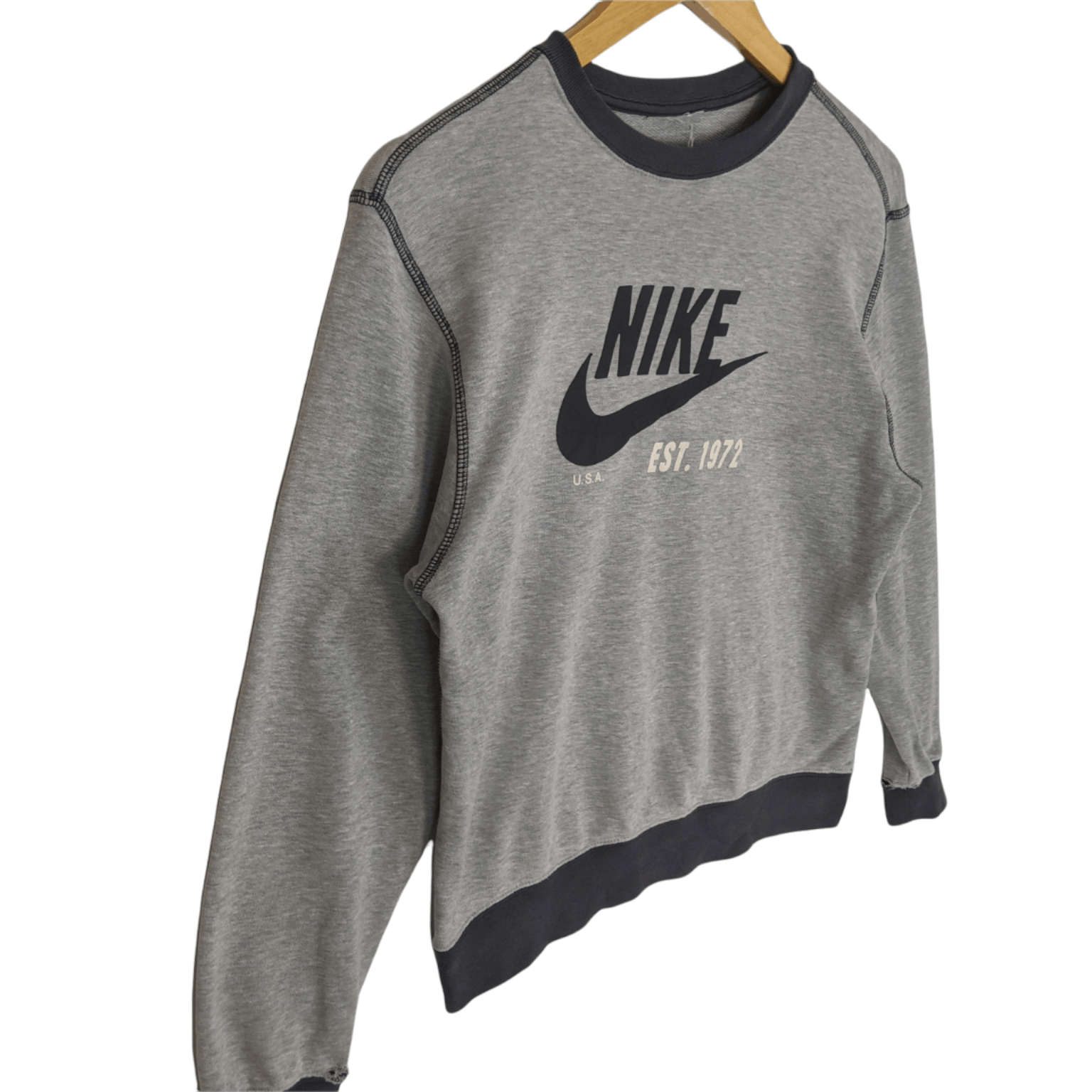 Nike 90's NIKE Big Swoosh Logo Spell Out Jumper Sweatshirt Size M / US 6-8 / IT 42-44 - 3 Thumbnail