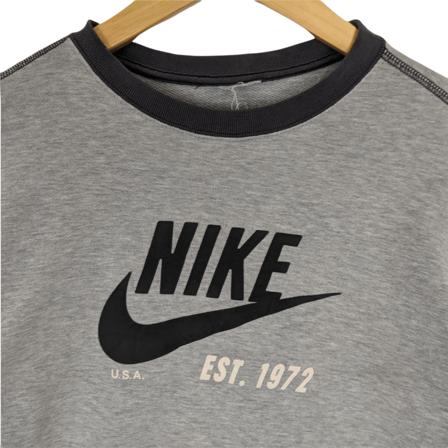 Nike 90's NIKE Big Swoosh Logo Spell Out Jumper Sweatshirt Size M / US 6-8 / IT 42-44 - 4 Thumbnail