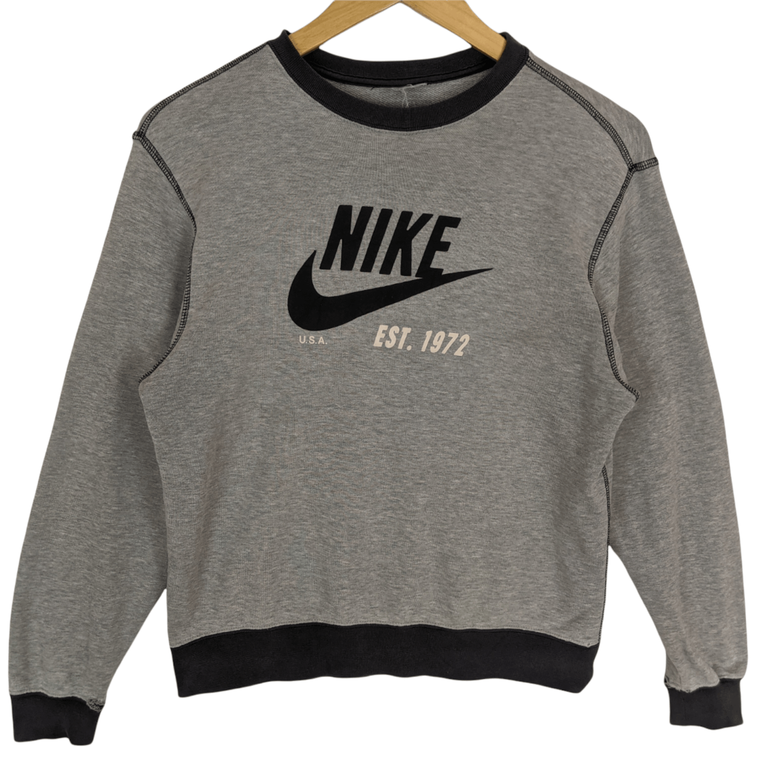 Nike 90's NIKE Big Swoosh Logo Spell Out Jumper Sweatshirt Size M / US 6-8 / IT 42-44 - 2 Thumbnail