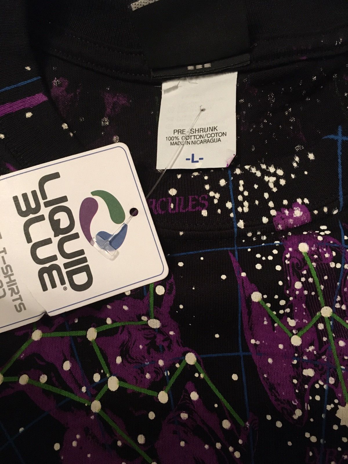 Liquid Blue × Purple × Vintage Constellation Zodiac1993 Glow in Dark Size US L / EU 52-54 / 3 - 2 Thumbnail