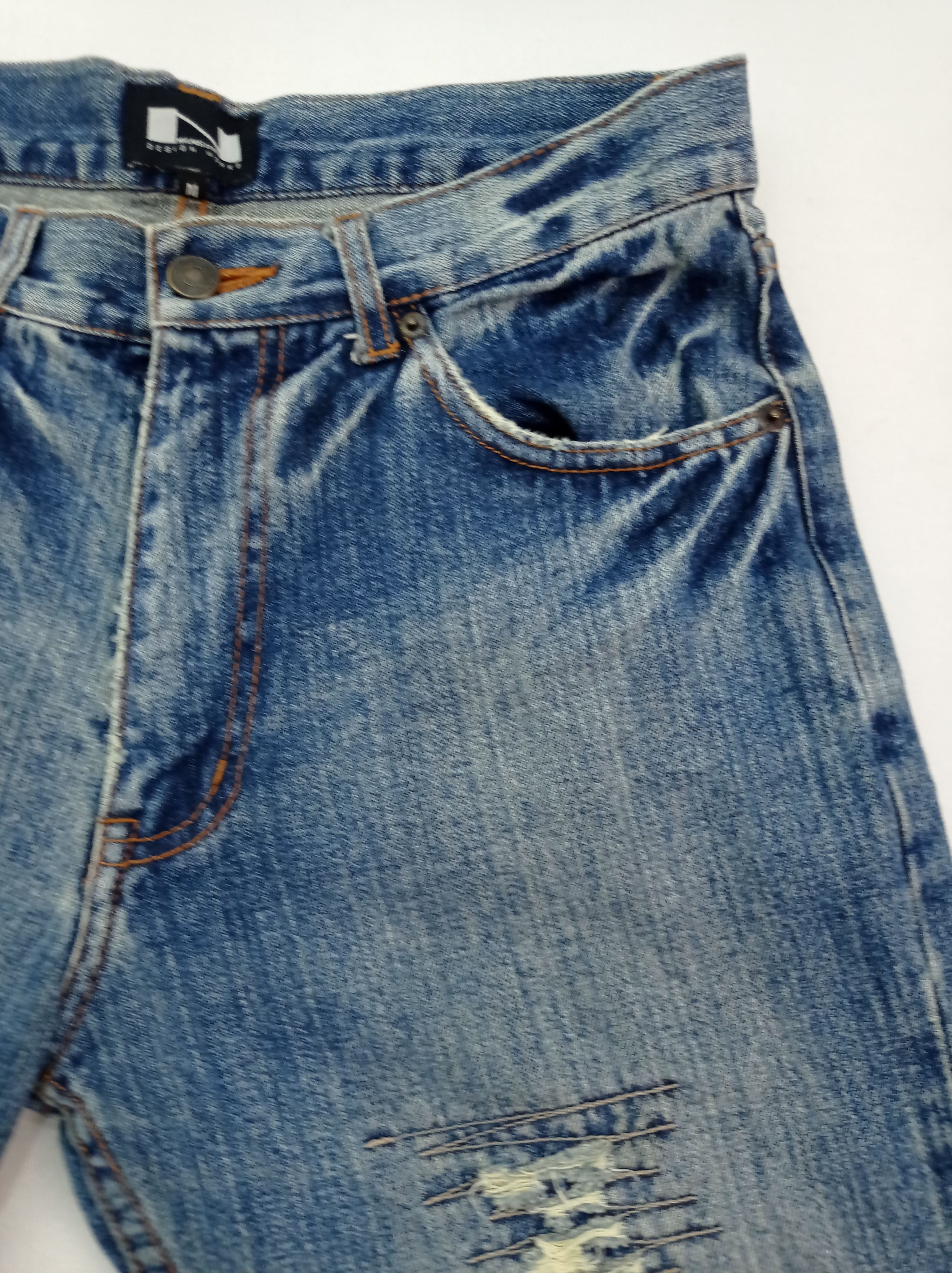 Other Nylaus Crew Design Work Distressed Jeans Pants Size US 31 - 7 Thumbnail