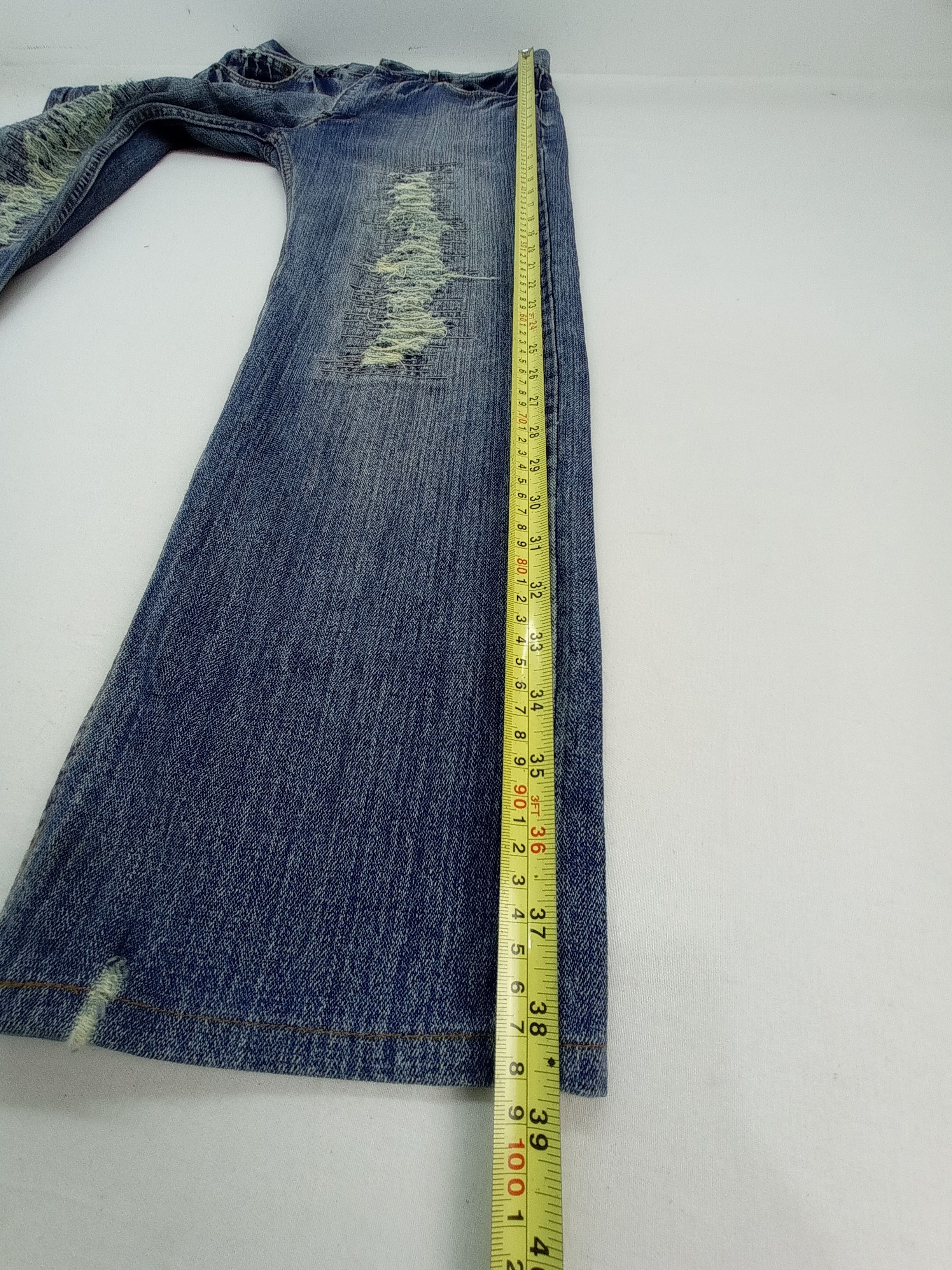 Other Nylaus Crew Design Work Distressed Jeans Pants Size US 31 - 14 Thumbnail
