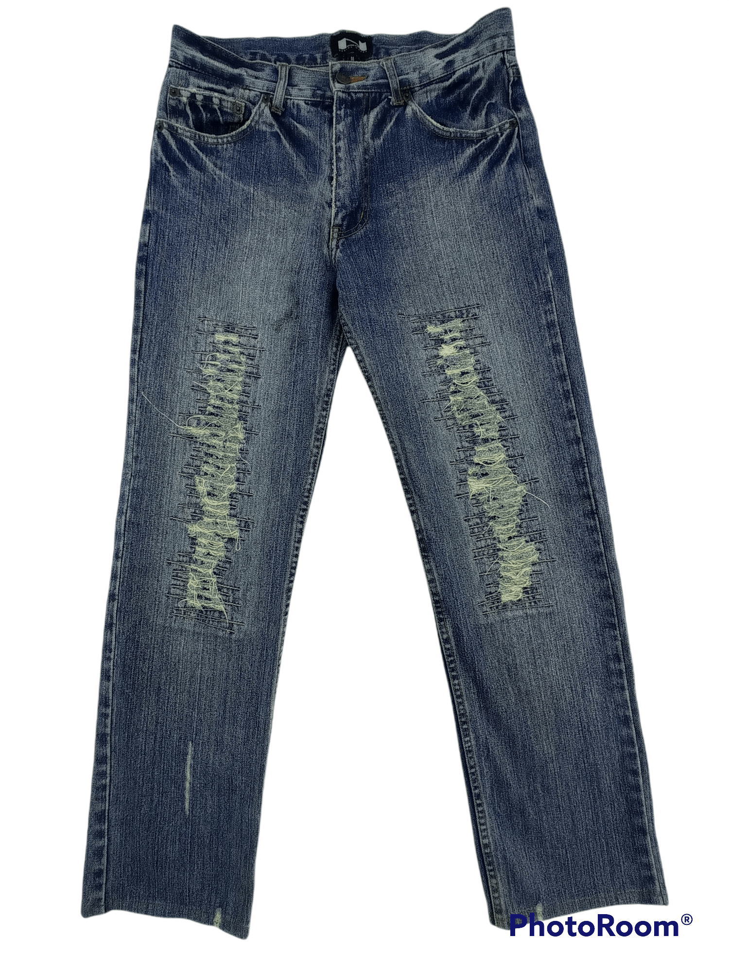 Other Nylaus Crew Design Work Distressed Jeans Pants Size US 31 - 1 Thumbnail