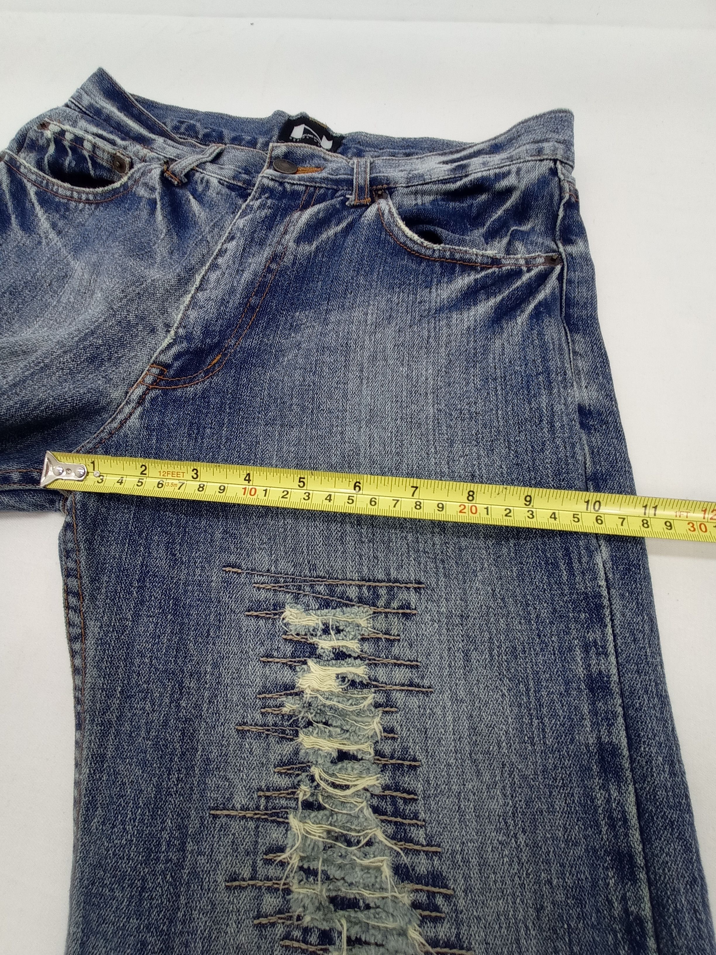Other Nylaus Crew Design Work Distressed Jeans Pants Size US 31 - 17 Thumbnail