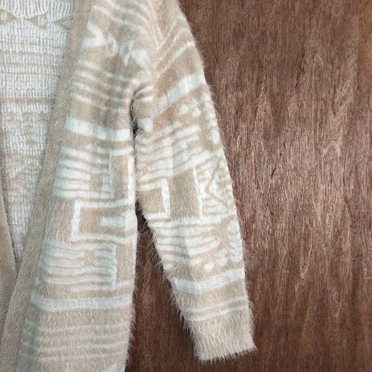 Homespun Knitwear DL Denifits navajo Mohair fur shaggy Long Cardigan #c333 Size US M / EU 48-50 / 2 - 5 Thumbnail