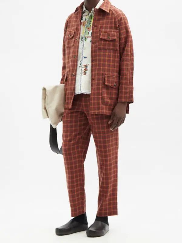 Bode Hillsdale Sunset Plaid Wool Jacket (S/M) Size US S / EU 44-46 / 1 - 2 Thumbnail