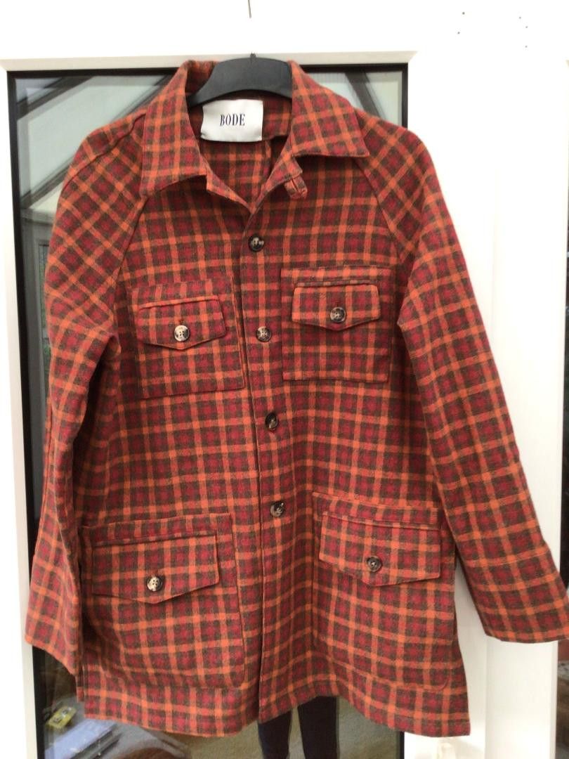 Bode Hillsdale Sunset Plaid Wool Jacket (S/M) Size US S / EU 44-46 / 1 - 3 Thumbnail