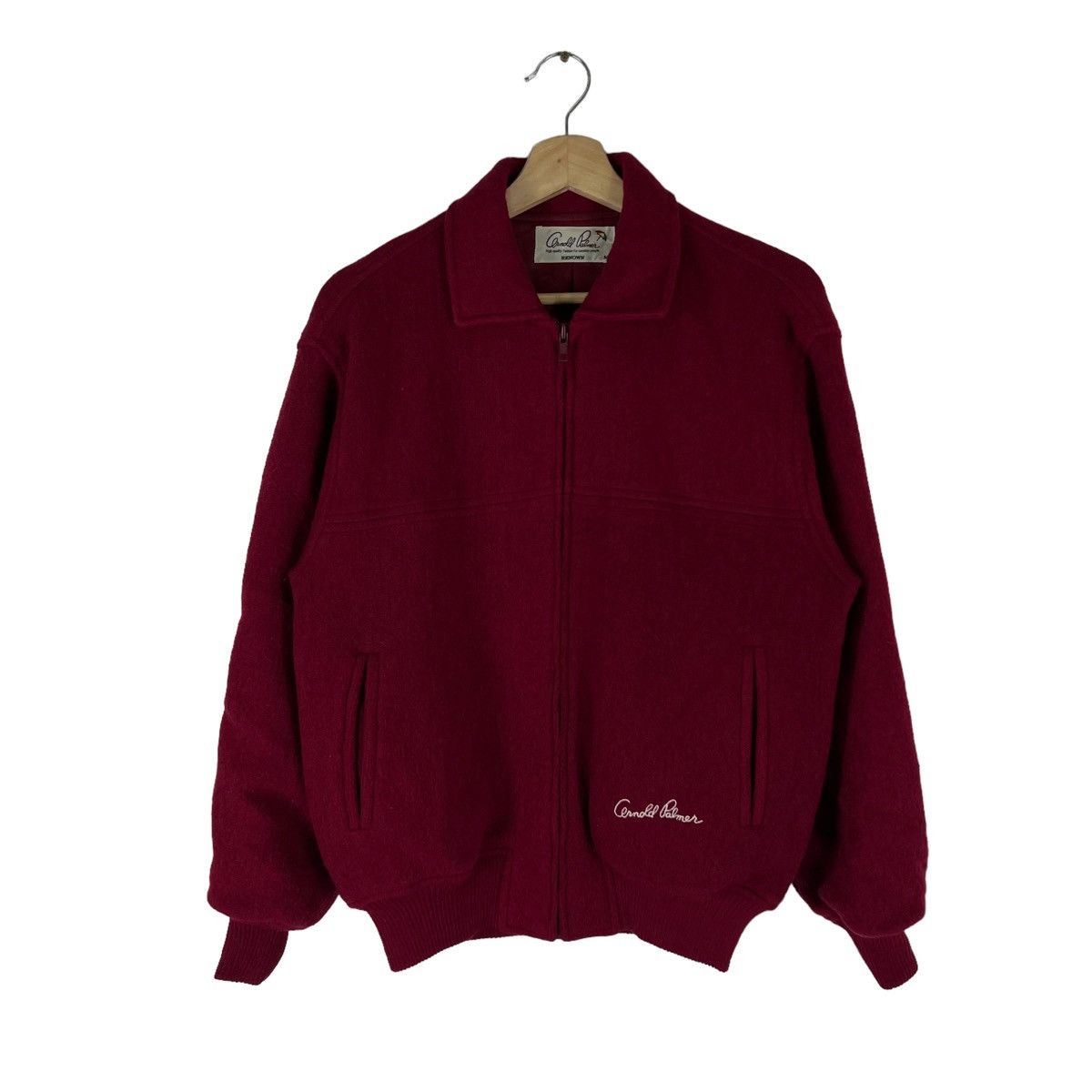 Japanese Brand VINTAGE BOMBER JACKET ARLOND PALMER WOOL Size US M / EU 48-50 / 2 - 1 Thumbnail