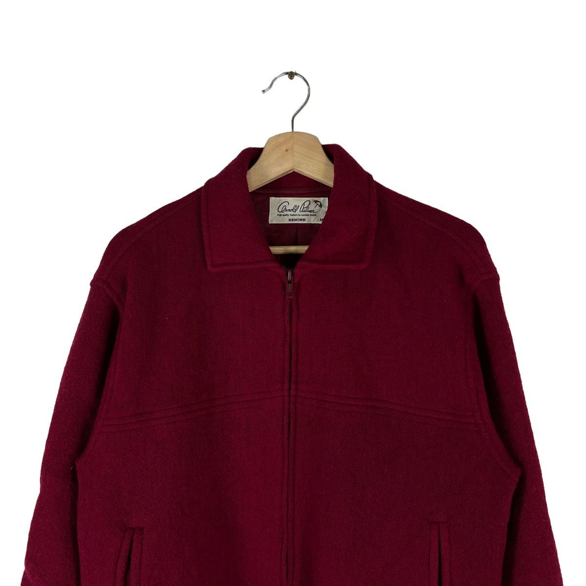 Japanese Brand VINTAGE BOMBER JACKET ARLOND PALMER WOOL Size US M / EU 48-50 / 2 - 2 Thumbnail