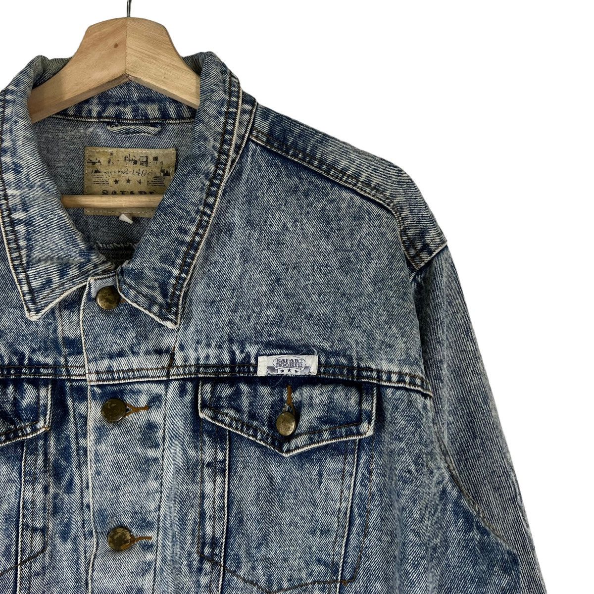 Japanese Brand VINTAGE TRUCKER DENIM JACKET SAFARI ROOKIE Size US M / EU 48-50 / 2 - 3 Thumbnail