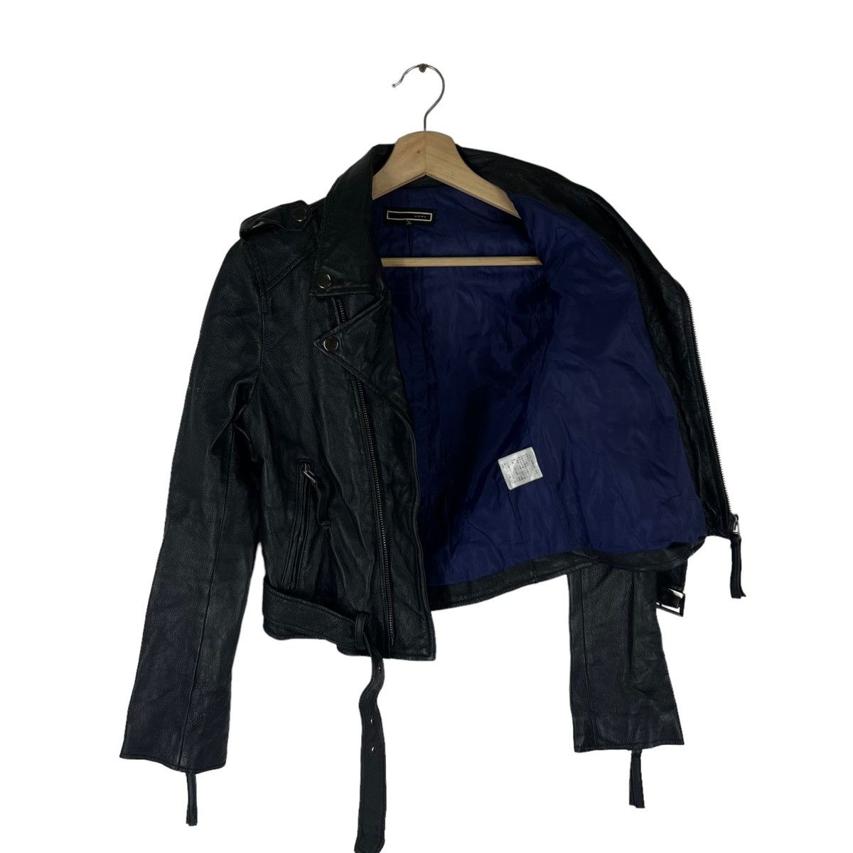 Japanese Brand VINTAGE CROPPED LEATHER JACKET VIGNY JAPAN MADE RACER Size XS / US 0-2 / IT 36-38 - 7 Thumbnail