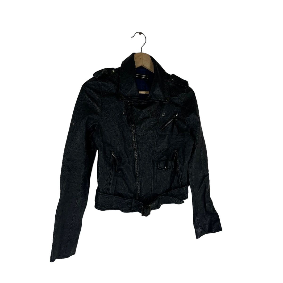 Japanese Brand VINTAGE CROPPED LEATHER JACKET VIGNY JAPAN MADE RACER Size XS / US 0-2 / IT 36-38 - 2 Thumbnail